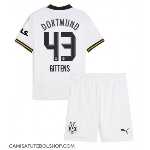 Camisa de time de futebol Borussia Dortmund Jamie Bynoe-Gittens #43 Replicas 3º Equipamento Infantil 2024-25 Manga Curta (+ Calças curtas)